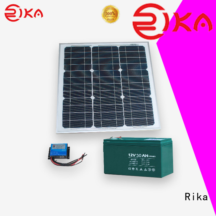 Gran fabricante de sistemas de suministro de energía solar Rika para la instalación de sistemas de monitoreo ambiental