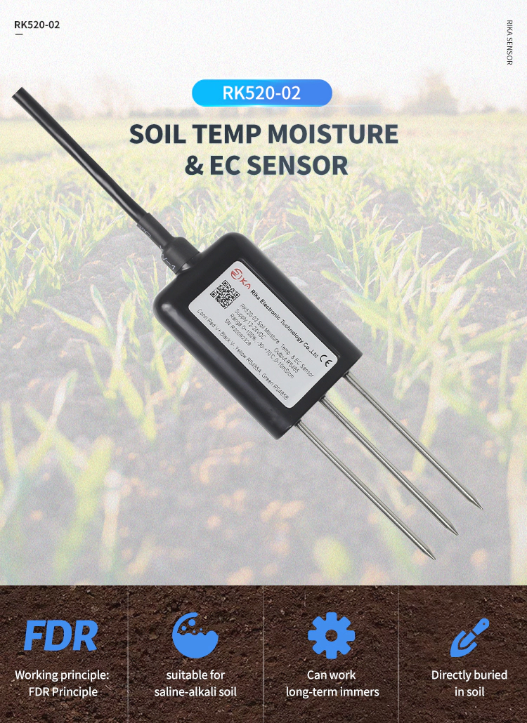Rika great soil temperature moisture sensor factory for soil monitoring-9